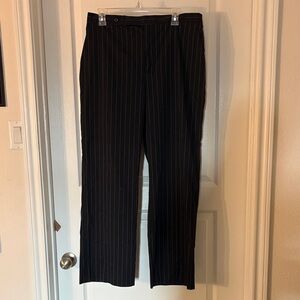 Ralph Lauren Black Pinstripe Women's Straight Leg Pants